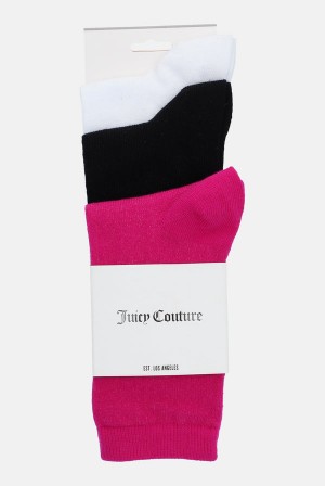 Juicy Couture 3 Pack Flag Label Sock Visebojne | JC-SN652323