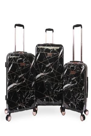 Juicy Couture 3-piece Hardside Spinner Luggage Set Crne | JC-SN651918