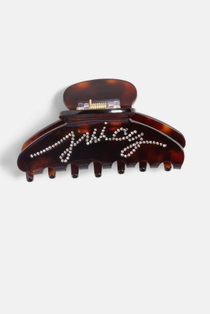 Juicy Couture Amber Diamante Script Claw Hair Clip Visebojne | JC-SN652335