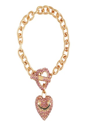 Juicy Couture Bling Heart Pendant Charm Bracelet Zlatne | JC-SN651891