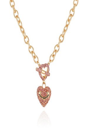 Juicy Couture Bling Heart Pendant Charm Necklace Zlatne | JC-SN651902