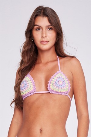 Juicy Couture Capittana Cuba Bikini Top Ljubičaste | JC-SN651850