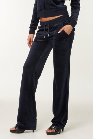 Juicy Couture Classic Velour Del Ray Pocketed Bottoms Plave | JC-SN652131