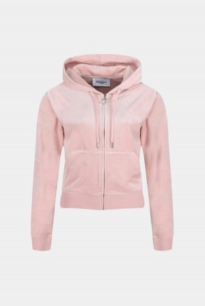 Juicy Couture Classic Velour Robertson Hoodie Roze | JC-SN652130