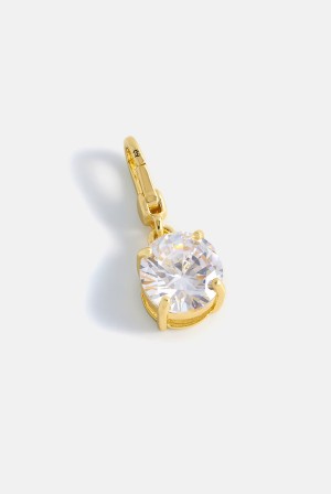 Juicy Couture Clear Crystal & Drop Charm Zlatne | JC-SN652386