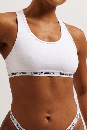 Juicy Couture Cotton Bralette Bijele | JC-SN652246