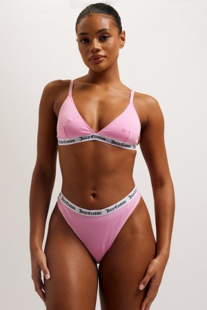 Juicy Couture Cotton Triangle Bra Roze | JC-SN652249