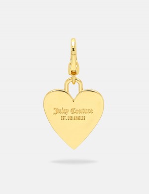 Juicy Couture Heart Disc Charm Zlatne | JC-SN652385