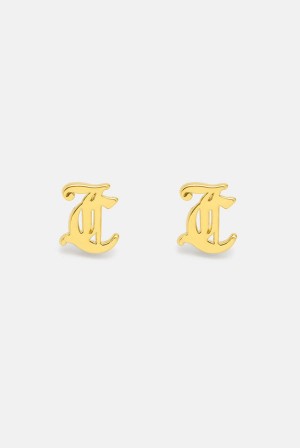 Juicy Couture JC Stud Earrings Zlatne | JC-SN652345