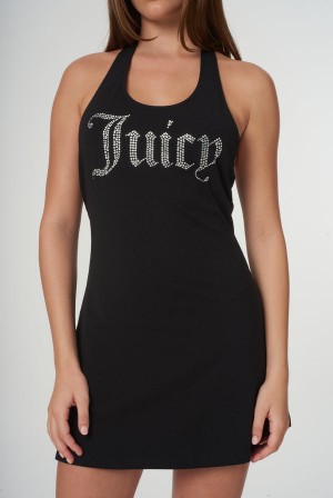 Juicy Couture Jersey Halter Neck Mini Dress Crne | JC-SN652291