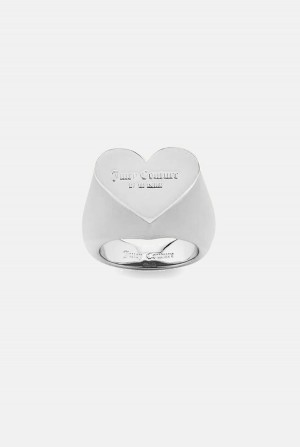 Juicy Couture Juicy Couture Heart Ring Srebrne | JC-SN652371