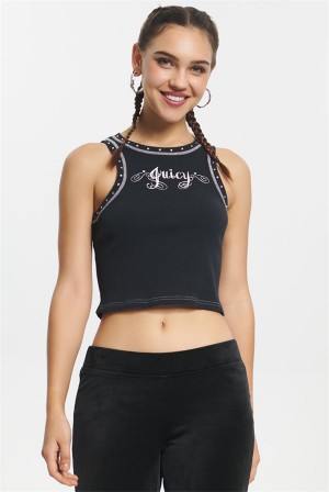 Juicy Couture Juicy Sweetheart Tank Crne | JC-SN651630