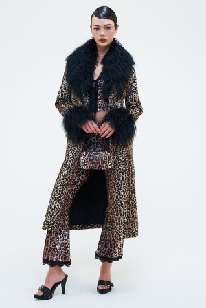 Juicy Couture Leopard Print Mongolian Coat Visebojne | JC-SN652303