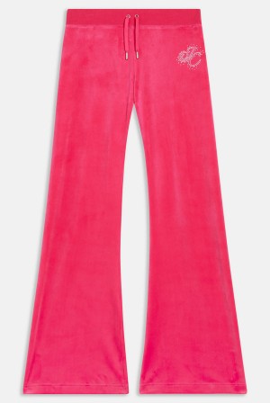 Juicy Couture Low Rise Velour Scatter Bead Fla Joggers Roze | JC-SN652118