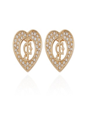 Juicy Couture Monogram Heart Stud Earrings Zlatne | JC-SN651894