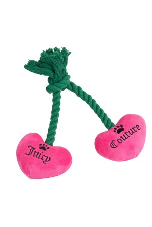 Juicy Couture Pet Rope Plush Cherries Squeaky Toy Crvene | JC-SN652307