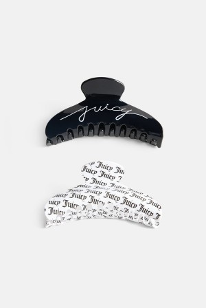 Juicy Couture Set Of 2 Juicy Claw Hair Clips Crne | JC-SN652336