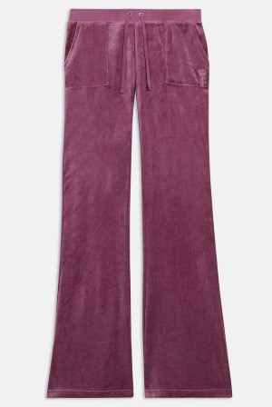 Juicy Couture Ultra Low Rise Bamboo Velour Heritage Pocketed Bottoms Ljubičaste | JC-SN652157