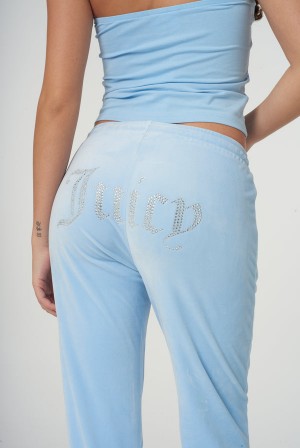 Juicy Couture Velour Diamante Tracksuit Bottom Plave | JC-SN651973