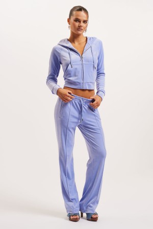 Juicy Couture Velour Diamante Tracksuit Bottom Plave | JC-SN652109