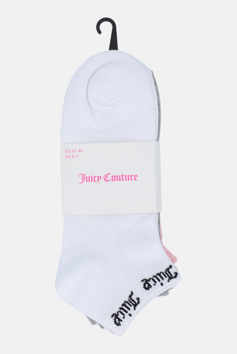 Juicy Couture 3 Pack Contrast Logo Trainer Liners Visebojne | JC-SN652321