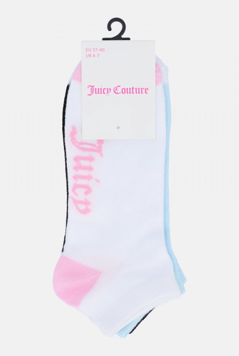 Juicy Couture 3 Pack Logo Trainer Liners Visebojne | JC-SN652319