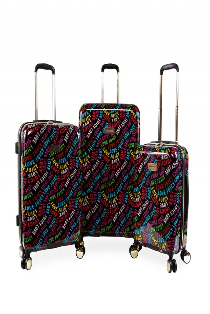 Juicy Couture 3-piece Hardside Spinner Luggage Set Visebojne | JC-SN651916