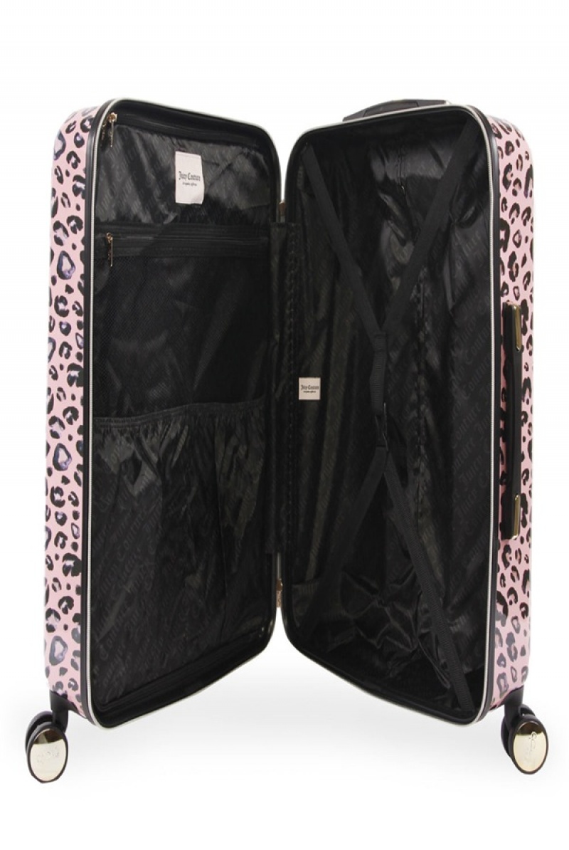 Juicy Couture 3-piece Hardside Spinner Luggage Set Roze Leopard | JC-SN651917