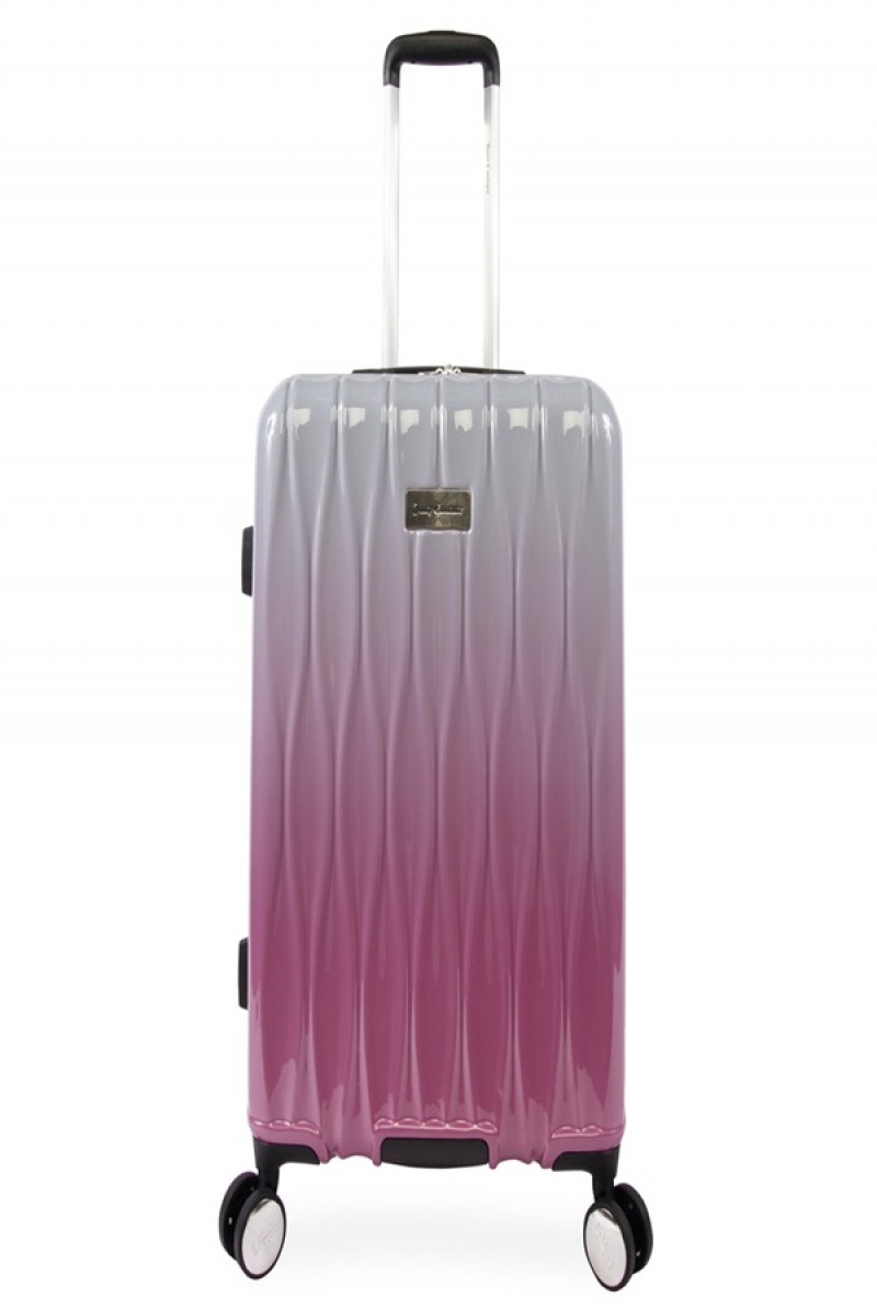 Juicy Couture 3-piece Hardside Spinner Luggage Set Srebrne Fuksije | JC-SN651919