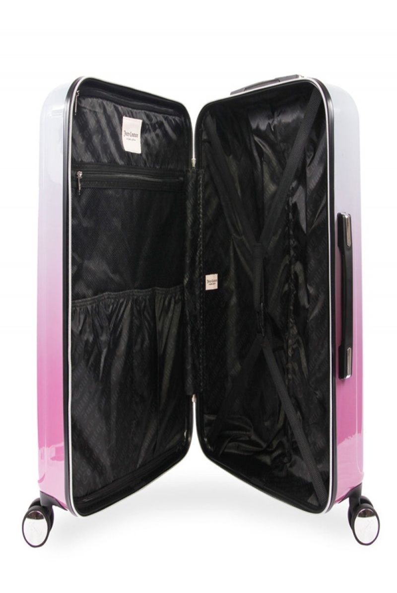 Juicy Couture 3-piece Hardside Spinner Luggage Set Srebrne Fuksije | JC-SN651919