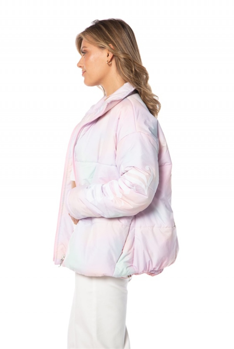 Juicy Couture Avalon Logo Sleeve Puffer Roze | JC-SN651671