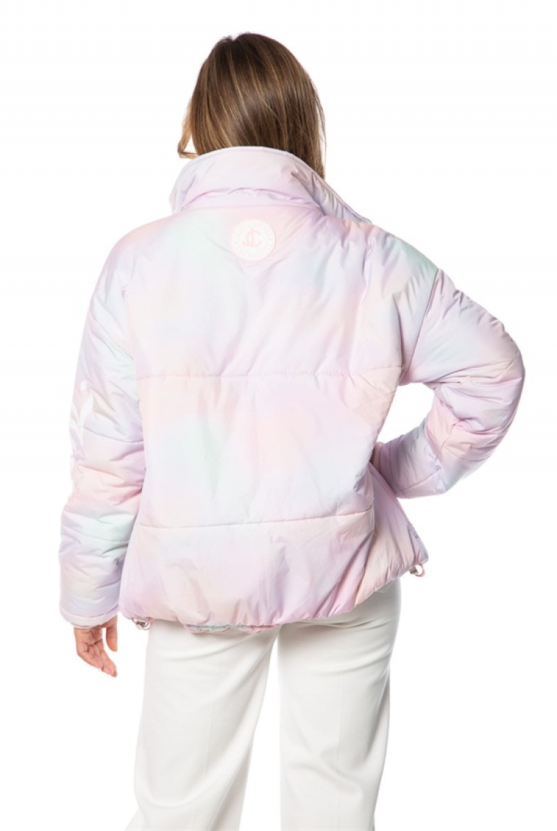 Juicy Couture Avalon Logo Sleeve Puffer Roze | JC-SN651671