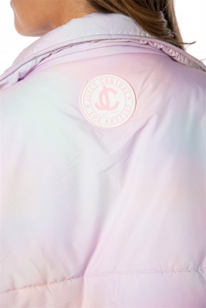 Juicy Couture Avalon Logo Sleeve Puffer Roze | JC-SN651671