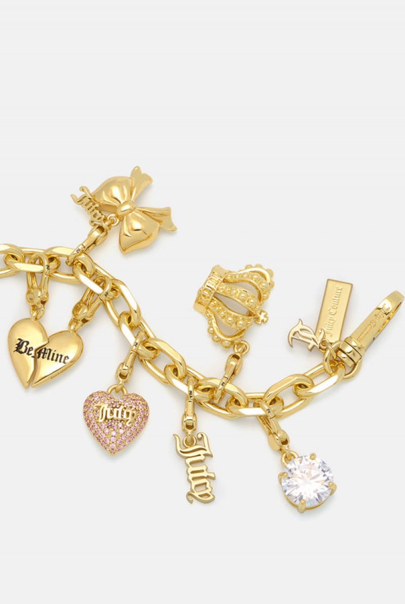 Juicy Couture Broken Heart 'mine' Charm Zlatne | JC-SN652395