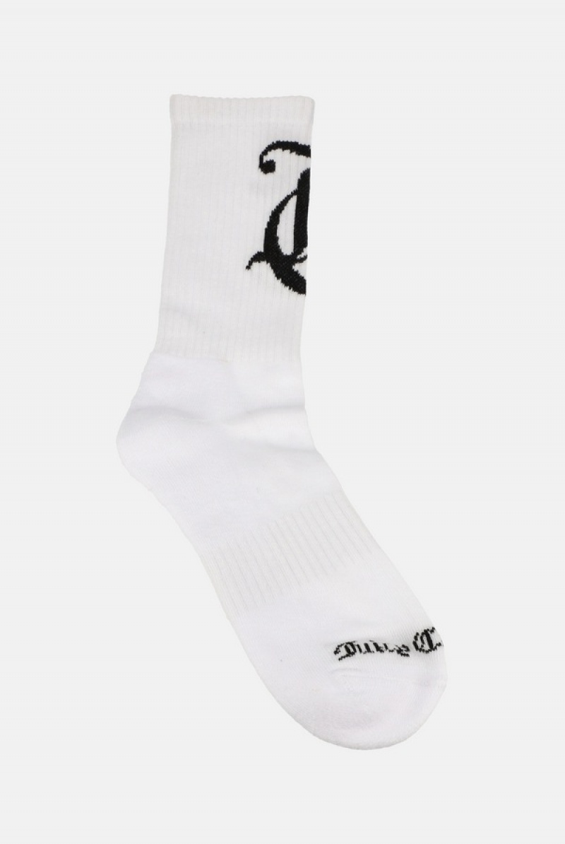 Juicy Couture Calf Length Socks Bijele | JC-SN652313