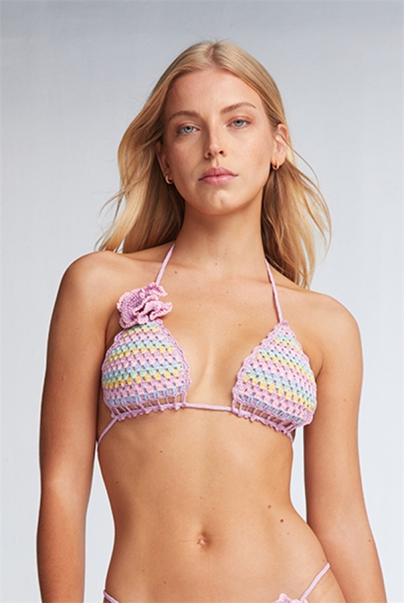 Juicy Couture Capittana Beatriz Bikini Top Ljubičaste | JC-SN651849