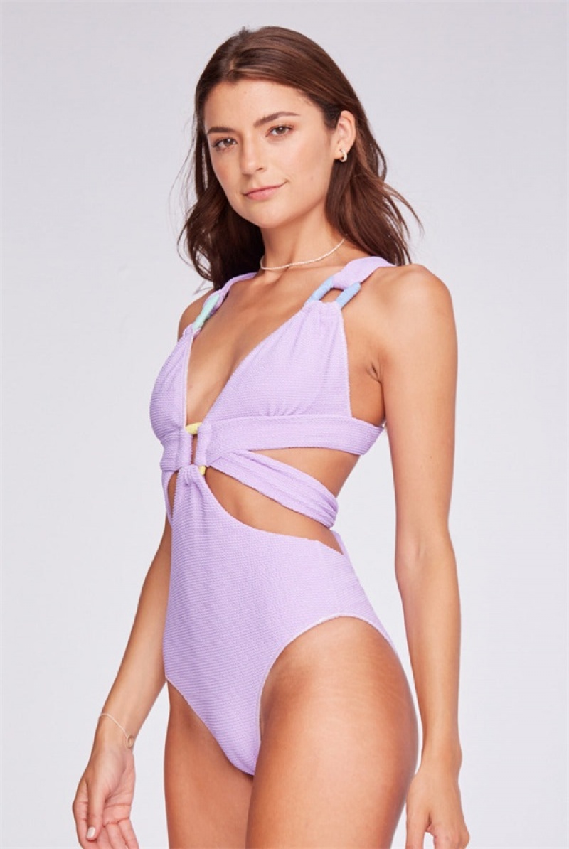 Juicy Couture Capittana Cristina One Piece Ljubičaste | JC-SN651885