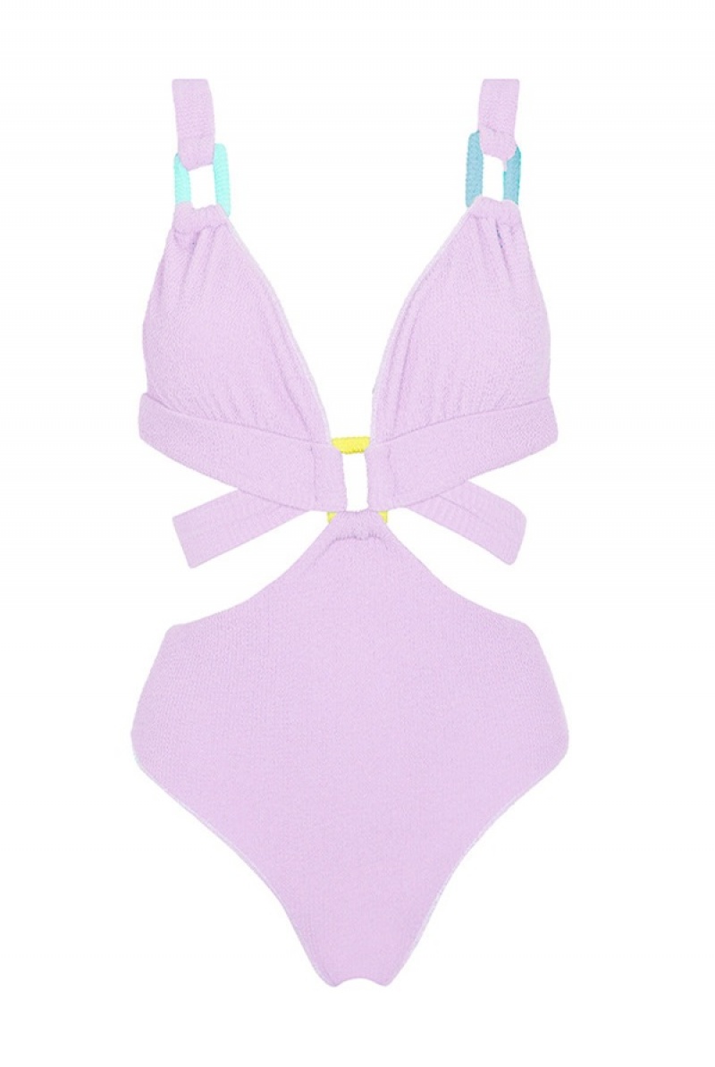 Juicy Couture Capittana Cristina One Piece Ljubičaste | JC-SN651885