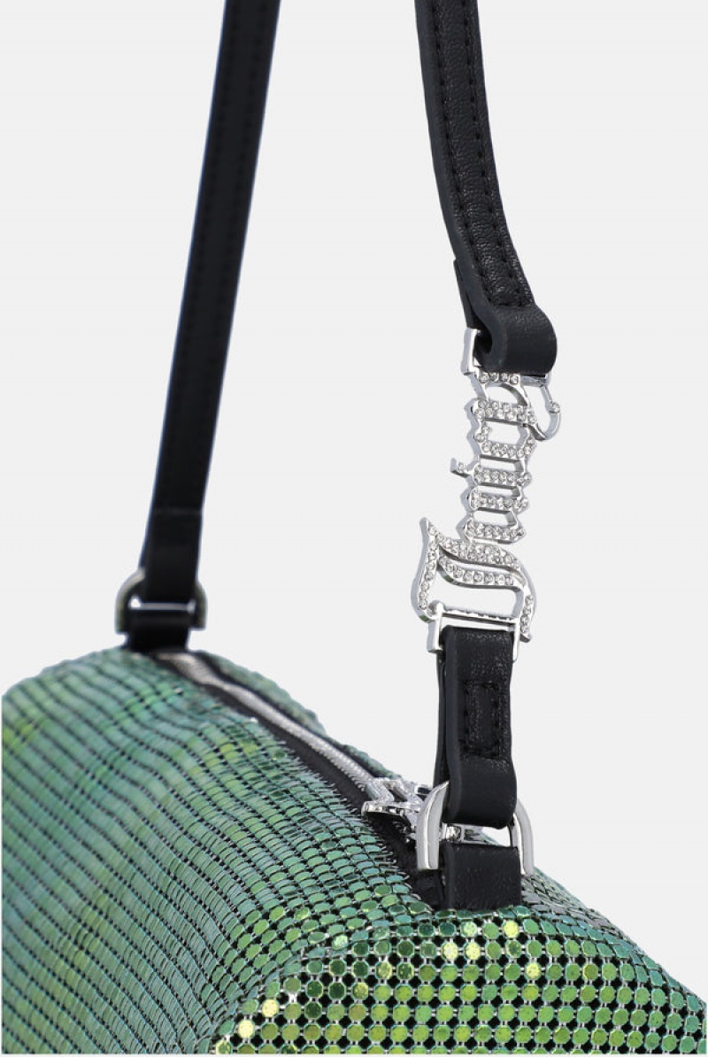 Juicy Couture Chainmail Mesh Barrel Bag Zelene | JC-SN652209