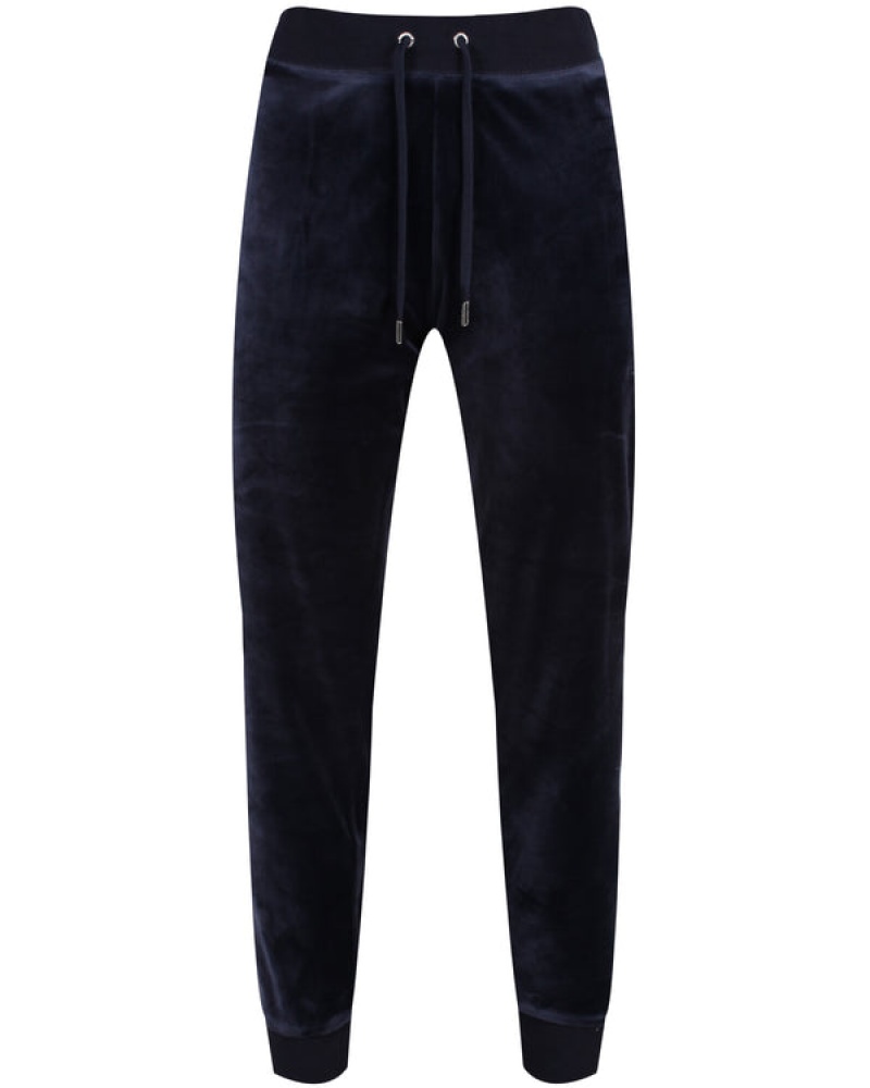 Juicy Couture Classic Velour Cuffed Jogger Tamnoplave | JC-SN652011