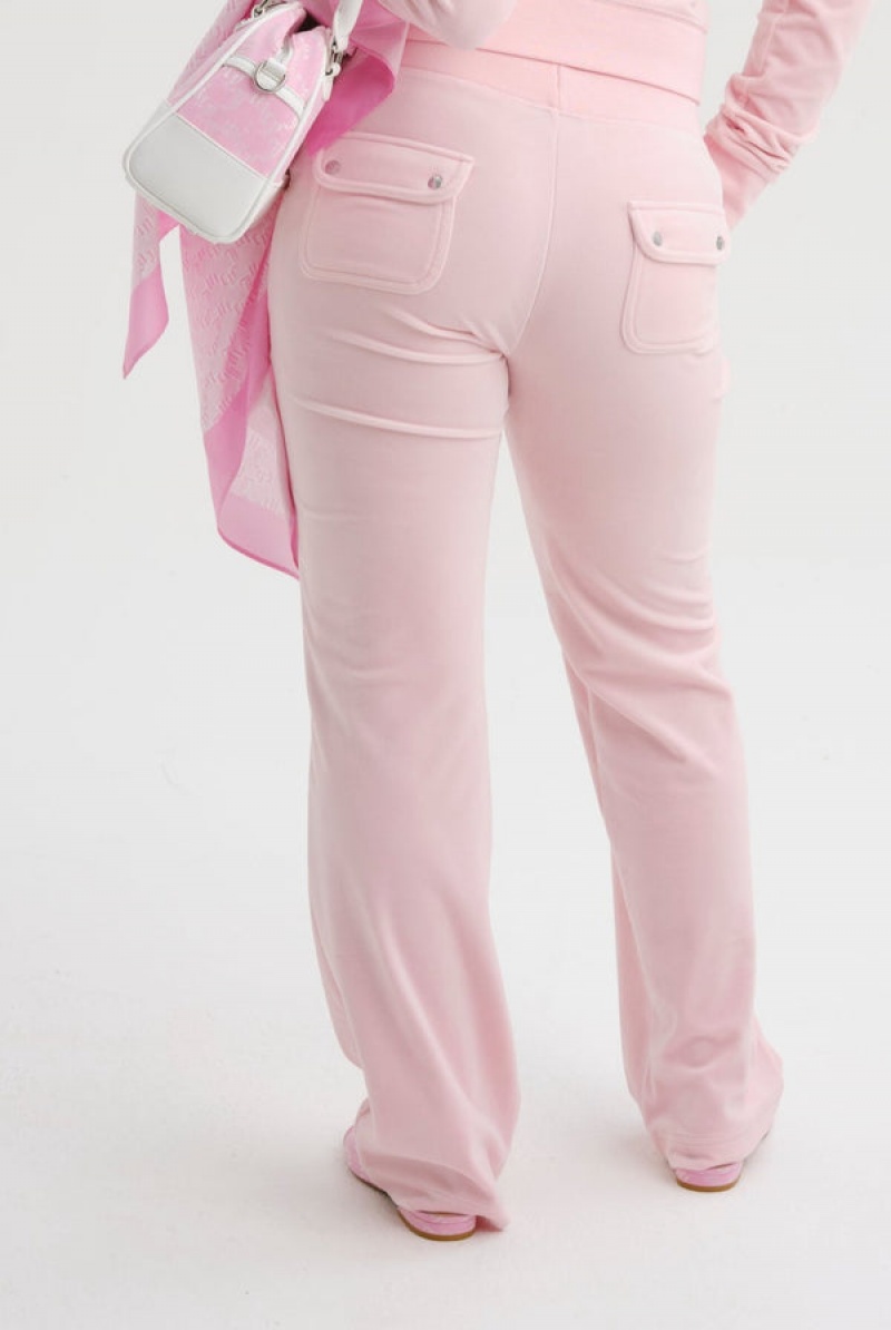 Juicy Couture Classic Velour Del Ray Pocketed Bottoms Roze | JC-SN651960