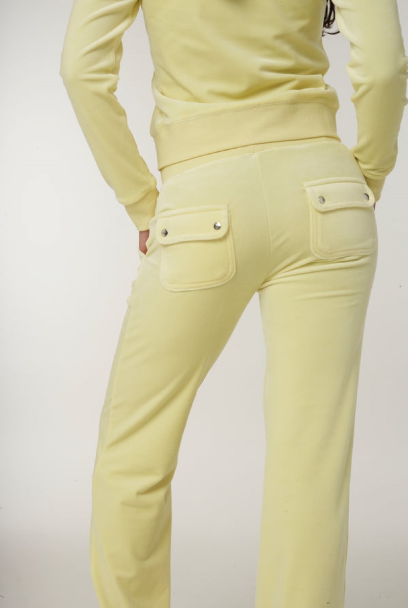 Juicy Couture Classic Velour Del Ray Pocketed Bottoms Žute | JC-SN651972