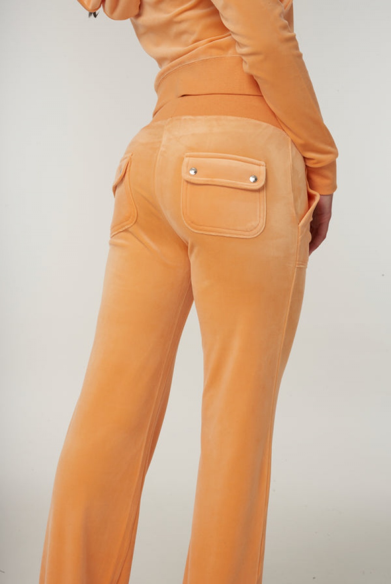 Juicy Couture Classic Velour Del Ray Pocketed Bottoms Narančaste | JC-SN651981