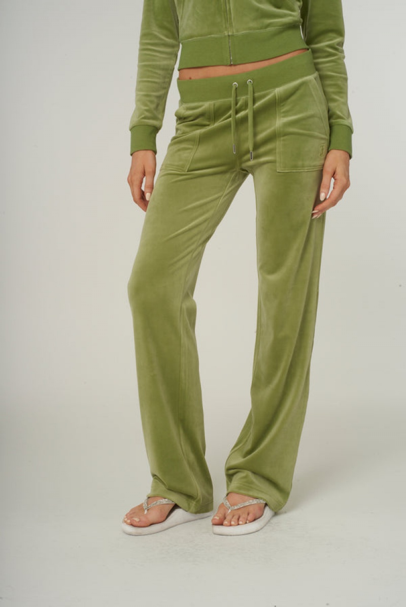 Juicy Couture Classic Velour Del Ray Pocketed Bottoms Zelene | JC-SN651989