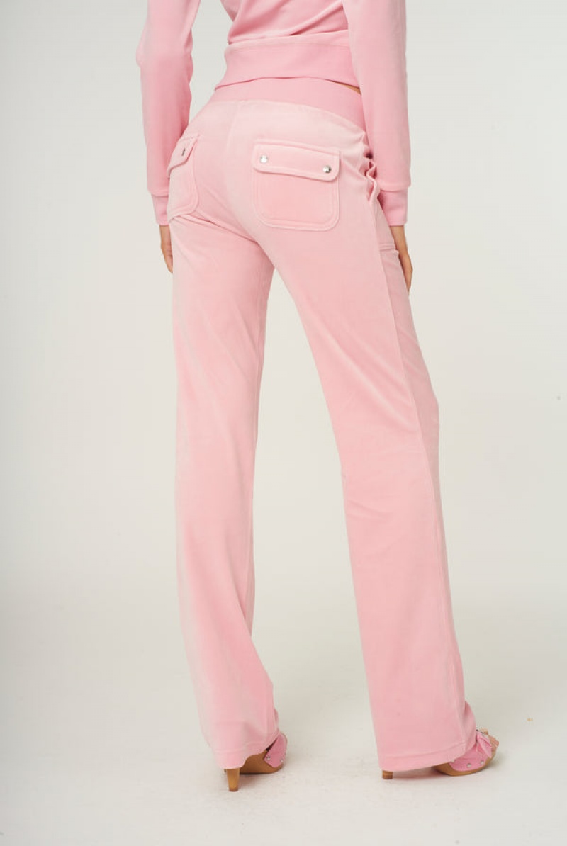 Juicy Couture Classic Velour Del Ray Pocketed Bottoms Roze | JC-SN651996