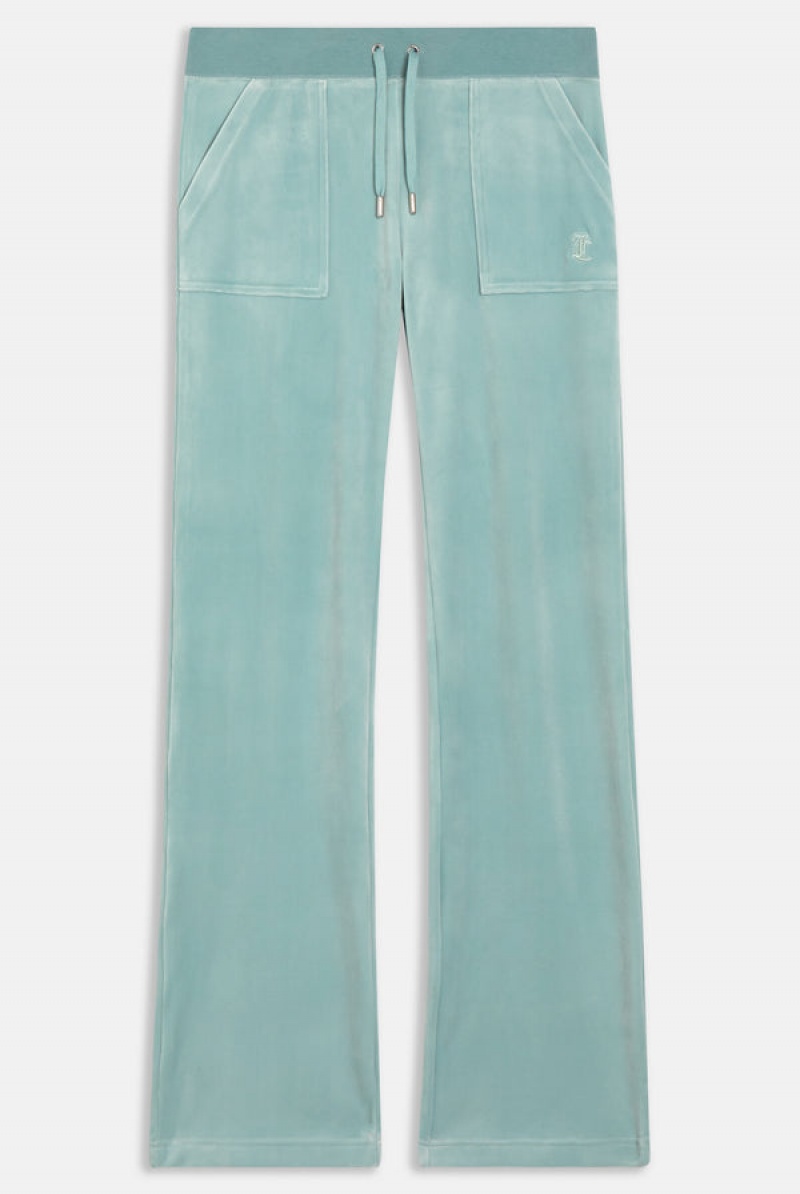 Juicy Couture Classic Velour Del Ray Pocketed Bottoms Plave | JC-SN651999