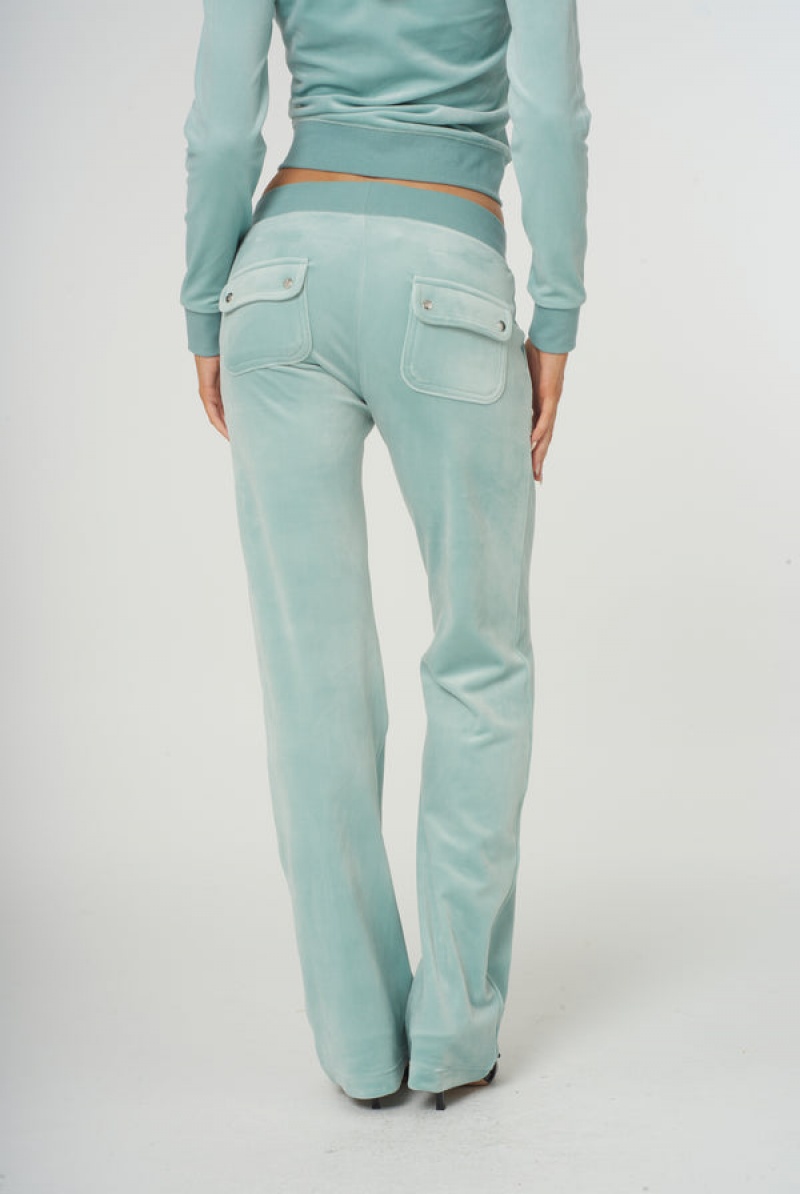 Juicy Couture Classic Velour Del Ray Pocketed Bottoms Plave | JC-SN651999