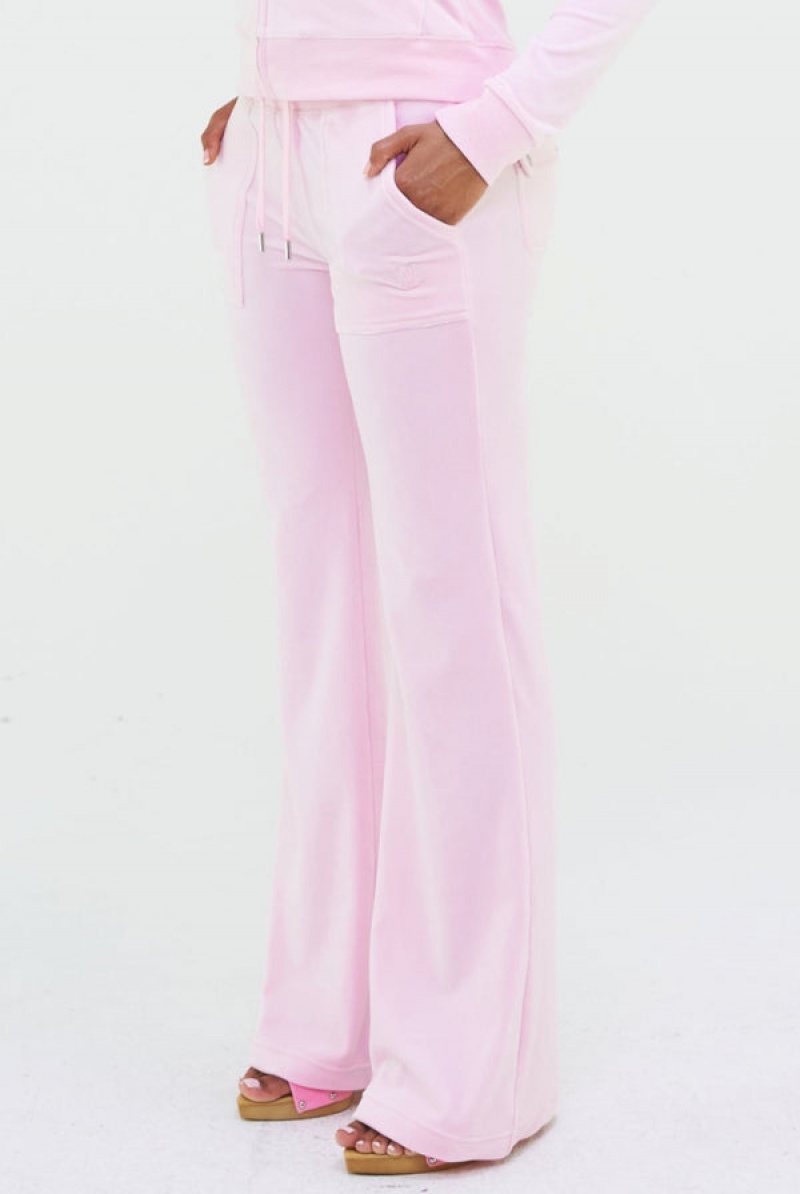 Juicy Couture Classic Velour Del Ray Pocketed Bottoms Roze | JC-SN652023