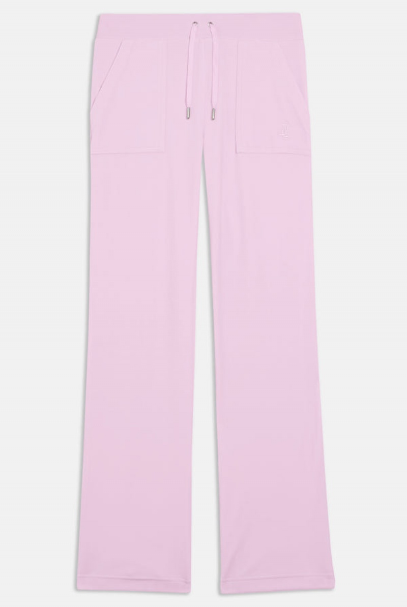 Juicy Couture Classic Velour Del Ray Pocketed Bottoms Roze | JC-SN652023