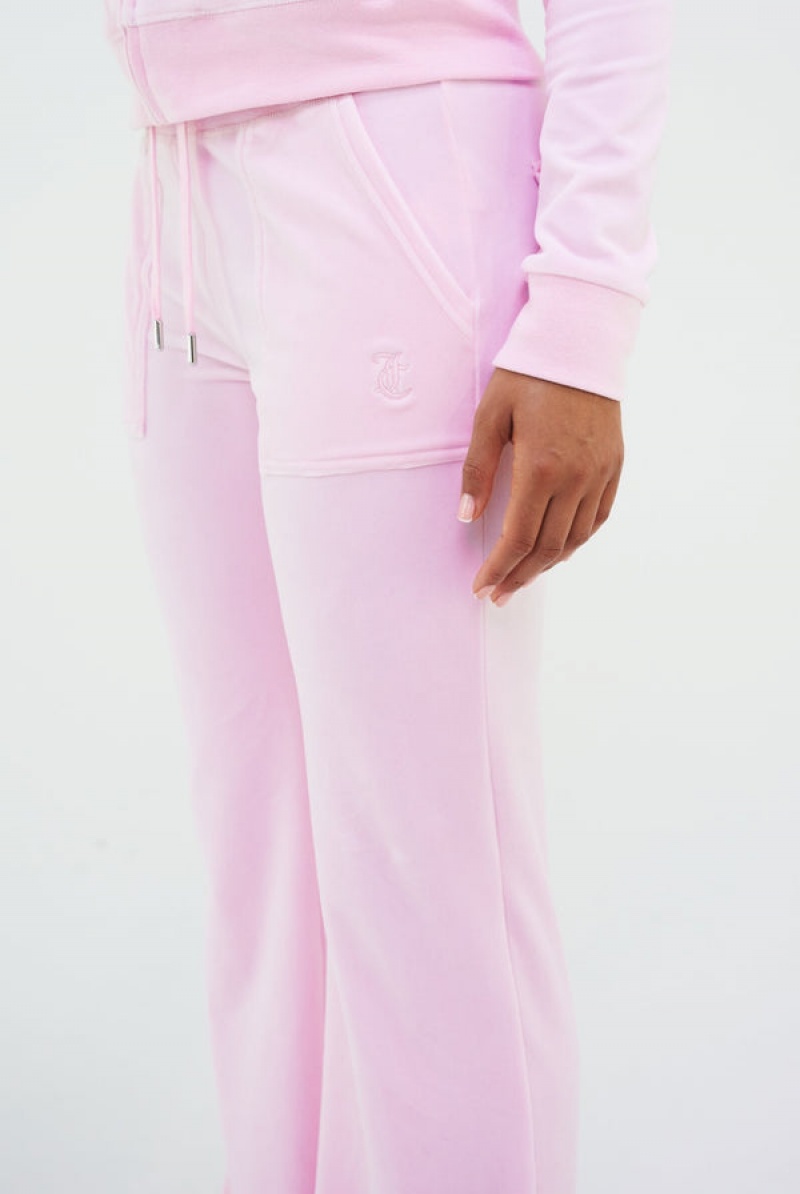 Juicy Couture Classic Velour Del Ray Pocketed Bottoms Roze | JC-SN652023